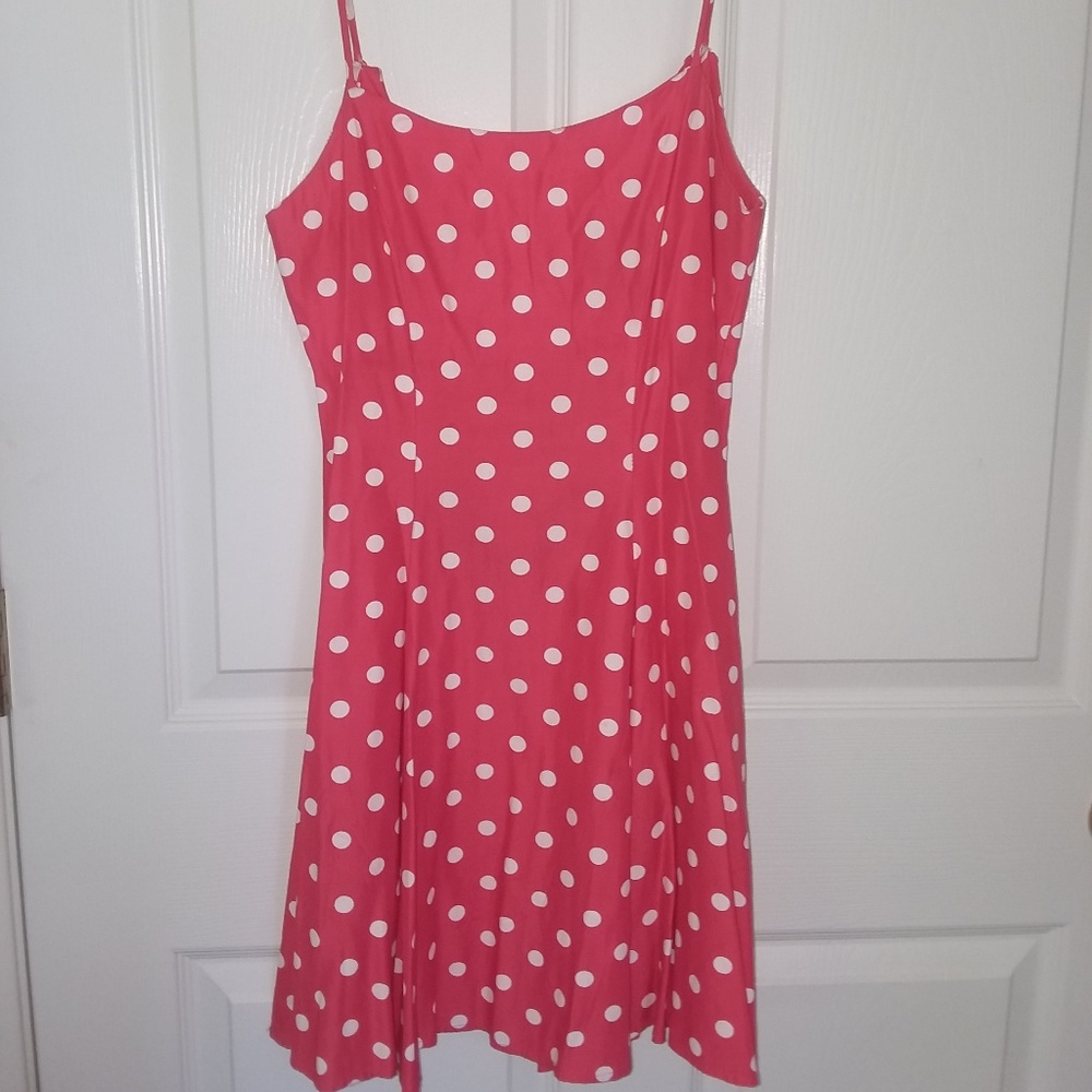 MINI DRESS WITH WHITE POLKA DOT